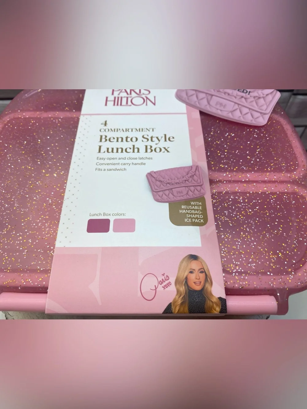 Paris Hilton ❤️Bento style Lunch Box WITH REUSABLE ICE PACK New